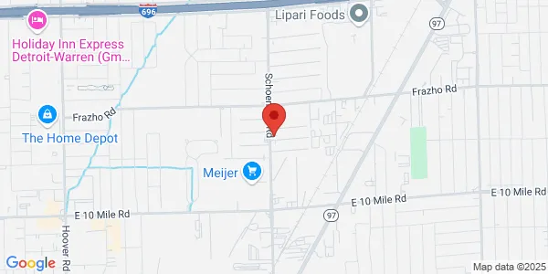 Map of 25600 Schoenherr Rd Warren, MI 48089