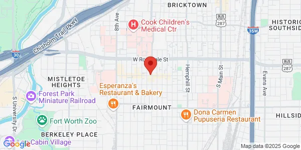 Map of 1200 W Magnolia Ave Ste 310 Fort Worth, TX 76104
