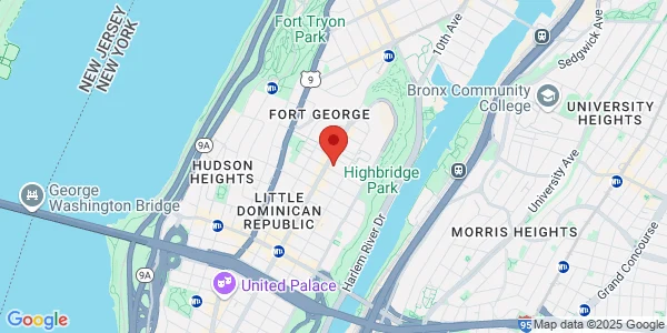 Map of 575 W 189th St New York, NY 10040