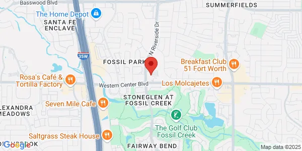 Map of 6624 N Riverside Dr Ste 300 Fort Worth, TX 76137
