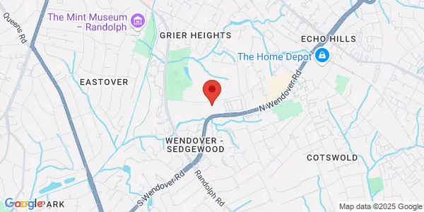 Map of 421 N Wendover Rd Charlotte, NC 28211