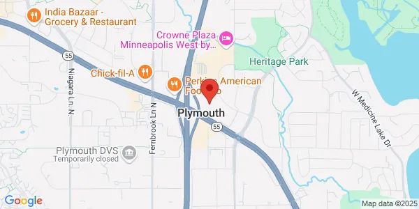Map of 2855 Campus Dr Plymouth, MN 55441