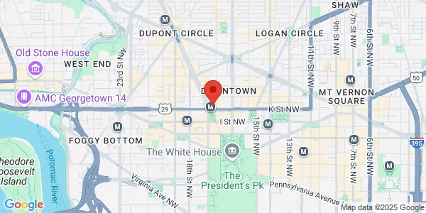 Map of 1001 Connecticut Ave NW Ste 601 Washington, DC 20036
