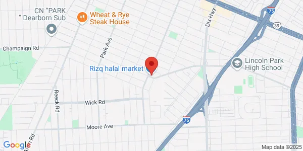 Map of 14726 Champaign Rd Allen Park, MI 48101