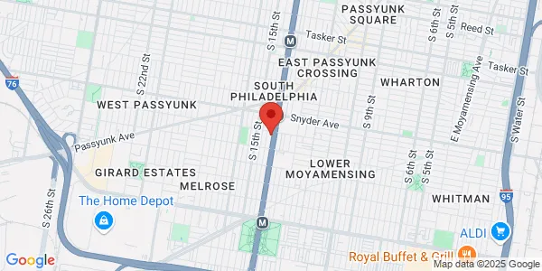 Map of 2206 S Broad St Philadelphia, PA 19145