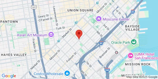Map of 992 Howard St San Francisco, CA 94103