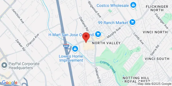 Map of 1038 E Brokaw Rd Ste 30 San Jose, CA 95131
