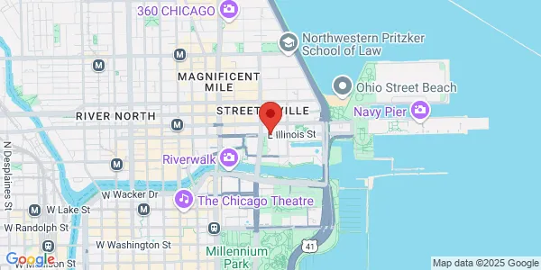 Map of 160 Upper E. Illinois St. Chicago, IL 60611