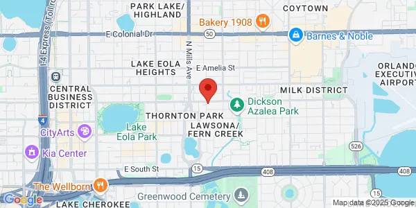 Map of 1400 E Robinson St Orlando, FL 32801