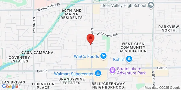 Map of 17612 N 59th Ave Ste 100 Glendale, AZ 85308