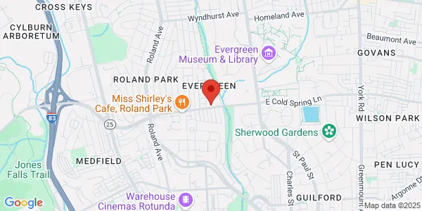Map of 220 W Cold Spring Ln Baltimore, MD 21210