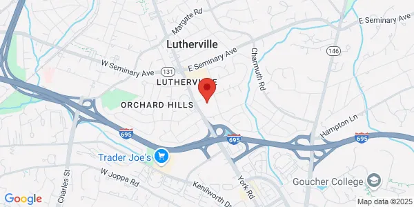 Map of 1209 York Rd Lutherville-Timonium, MD 21093