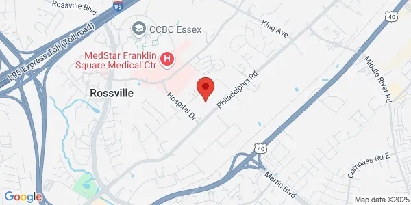 Map of 9110 Philadelphia Rd Ste 114 Baltimore, MD 21237