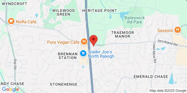 Map of 8351 Standonshire Way Raleigh, NC 27615