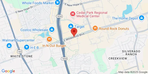 Map of 1464 E Whitestone Blvd Ste 601 Cedar Park, TX 78613