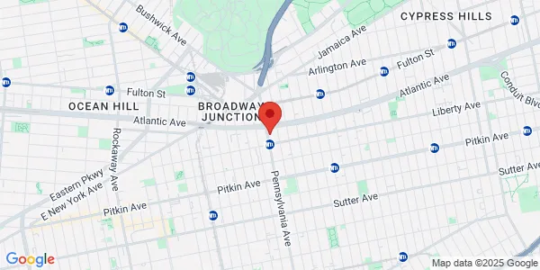 Map of 101 Pennsylvania Ave Brooklyn, NY 11207