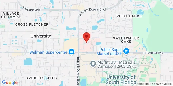 Map of 3100 East Fletcher Ave Tampa Bay, FL 33613