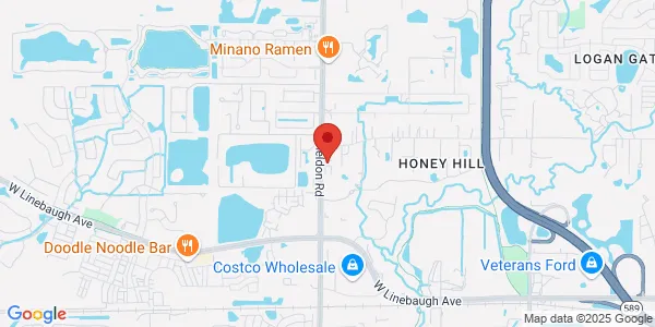 Map of 10987 Sheldon Rd Tampa, FL 33626