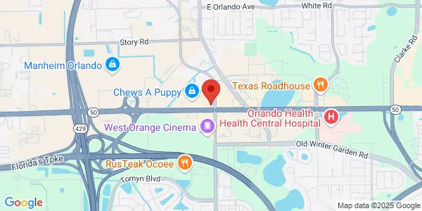 Map of 11001 W Colonial Dr Ste 110 Ocoee, FL 34761