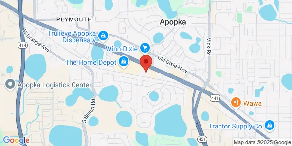 Map of 1480 W Orange Blossom Trl Apopka, FL 32712