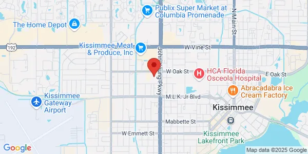 Map of 1300 West Oak Street Suite C Kissimmee, FL 34741