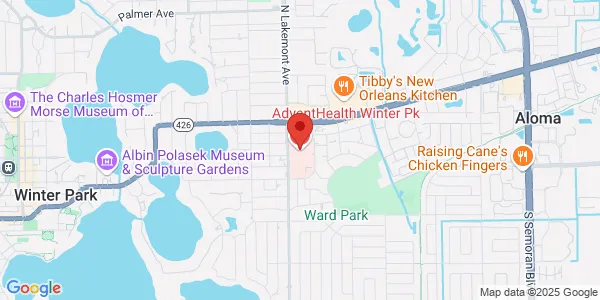 Map of 200 N Lakemont Ave Winter Park, FL 32792