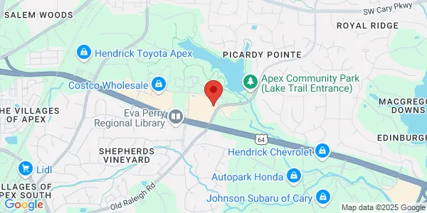 Map of 910 US Highway 64 Apex, NC 27523