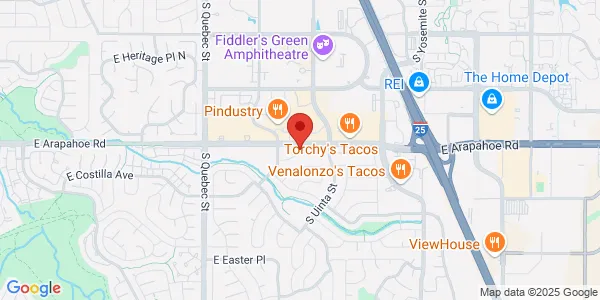 Map of 8006 E Arapahoe Rd Ste 100 Centennial, CO 80112