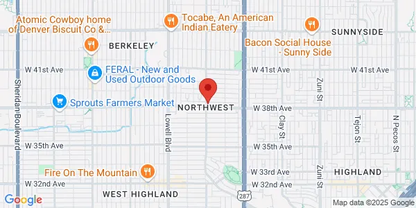 Map of 3800 Irving St Denver, CO 80211