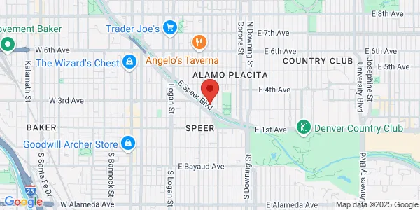 Map of 777 E Speer Blvd Ste 100 Denver, CO 80203