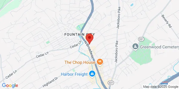 Map of 5150 N Broadway Knoxville, TN 37918