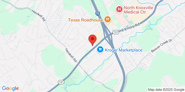 Map of 233 E Emory Road Suite 111 Powell, TN 37849