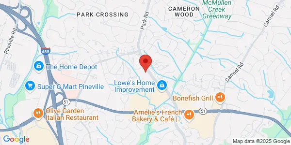 Map of 10102 Johnston Rd Charlotte, NC 28210