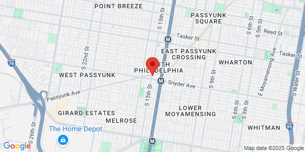 Map of 1444 W Passyunk Ave Philadelphia, PA 19145