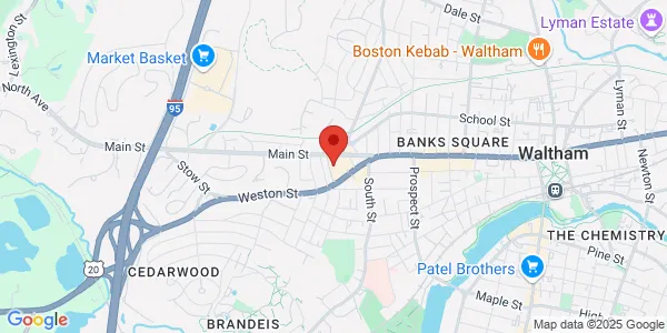 Map of 1030 Main St Waltham, MA 02451