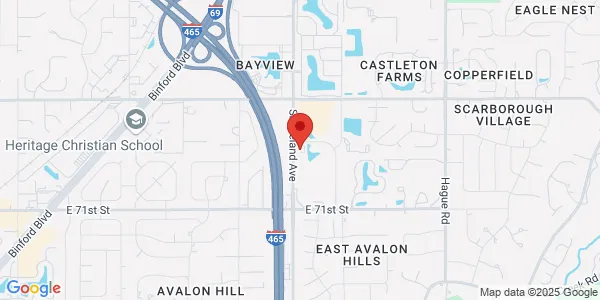 Map of 7301 N Shadeland Ave Ste 1D Indianapolis, IN 46250
