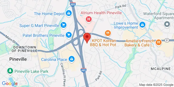 Map of 9101 Pineville-Matthews Rd Ste R Pineville, NC 28134