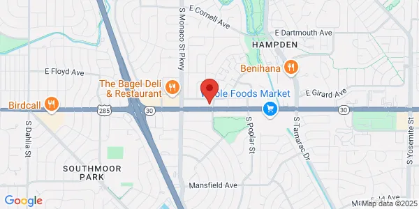 Map of 6895 East Hampden Ave Denver, CO 80224