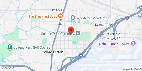 Map of 1624 Virginia Ave College Park, GA 30337