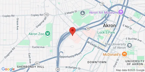 Map of 1 Akron General Ave Akron, OH 44307