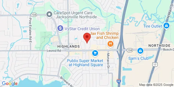 Map of 1215 Dunn Ave Ste 4 Downtown, FL 32218