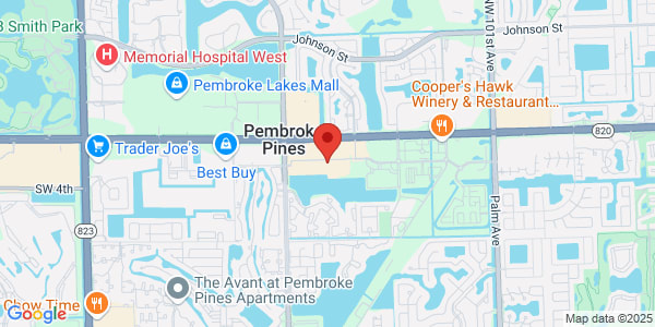 Map of 10950 Pines Blvd Pembroke Pines, FL 33026