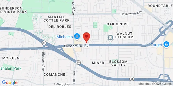 Map of 393 Blossom Hill Rd Ste 315 San Jose, CA 95123
