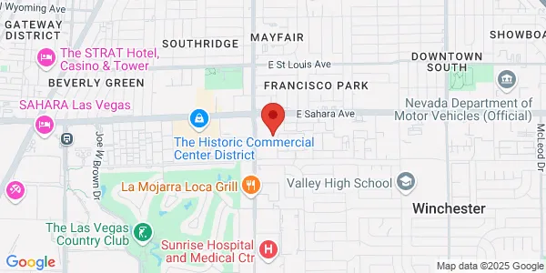 Map of 2560 S Maryland Pkwy Ste 12 Las Vegas, NV 89109