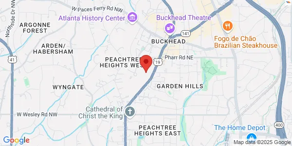 Map of 2900 Peachtree Rd Ste 301 Atlanta, GA 30305