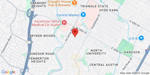 Map of 720 W 34th St Ste 200 Austin, TX 78705
