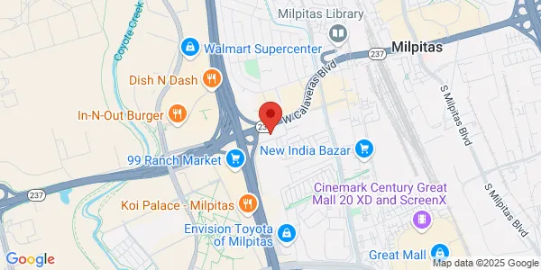 Map of 315 S Abbott Ave Milpitas, CA 95035