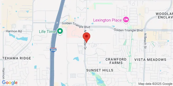 Map of 10600 N Riverside Dr Ste 100 Fort Worth, TX 76244
