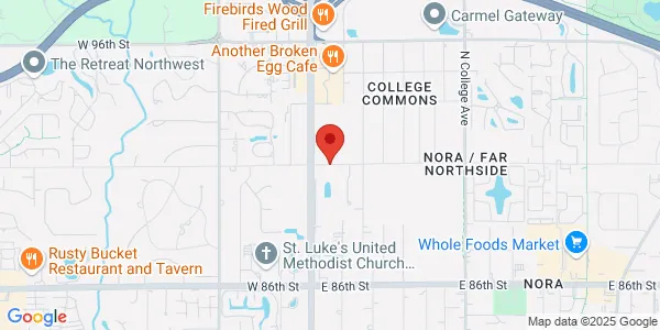 Map of 50 E 91st St Ste 100 Indianapolis, IN 46260
