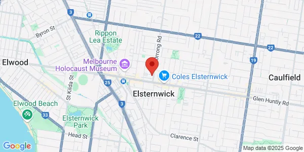 Map of Studio 2 57 Orrong Rd Elsternwick Victoria 3185 Australia